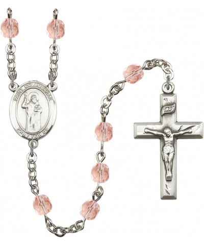 October Birth Month Prayer Bead Rosary with Patron Saint Centerpiece, 19 Inch Saint Columbkille $58.84 Necklaces