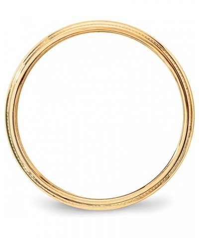 Solid 10k Yellow Gold 3mm Lightweight Milgrain Half Round Wedding Band Size 7.5 - Ring Size 7.5 $42.48 Rings