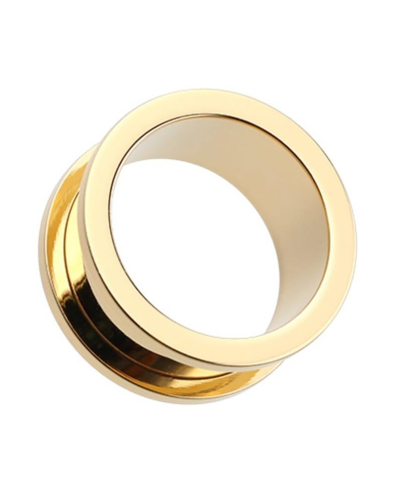 Gold Plated Screw-Fit Ear Gauge WildKlass Tunnel Plug (Sold as Pairs) 3/4" (19mm) $12.22 Body Jewelry