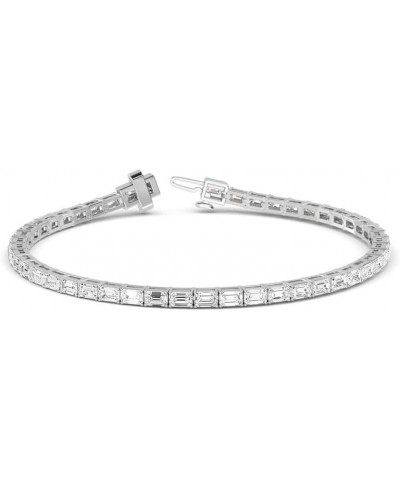 1-20 Carat (ctw) White Gold Emerald Cut LAB GROWN Diamond Bracelets (Color E-F Clarity VS2-SI1) White Gold 20.0 carats $1.00 ...