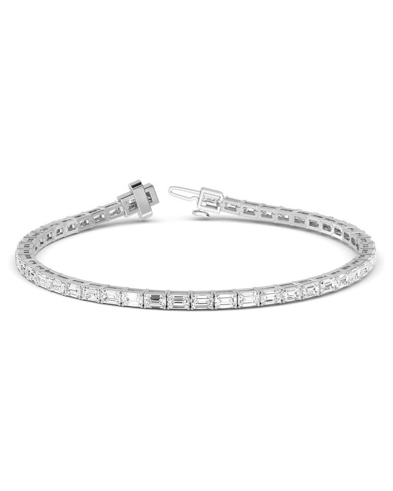 1-20 Carat (ctw) White Gold Emerald Cut LAB GROWN Diamond Bracelets (Color E-F Clarity VS2-SI1) White Gold 20.0 carats $1.00 ...