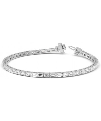 1-20 Carat (ctw) White Gold Emerald Cut LAB GROWN Diamond Bracelets (Color E-F Clarity VS2-SI1) White Gold 20.0 carats $1.00 ...