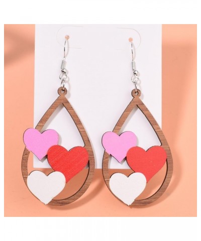 Heart Earrings Dangle Earrings Acrylic Cute Hot Pink Rave Earrings Concert Outfit Heart Shaped Earrings for Swiftie Fans Wome...