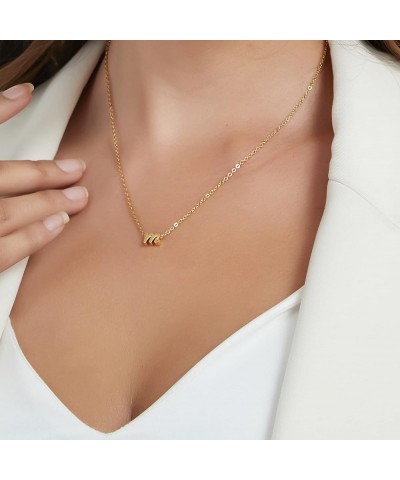 Tiny Initial Necklaces for Women, 18k Gold Plated Stainless Steel Letter A-Z Pendant Necklace Cute Gold Choker Small Personal...