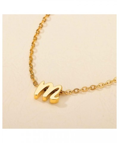 Tiny Initial Necklaces for Women, 18k Gold Plated Stainless Steel Letter A-Z Pendant Necklace Cute Gold Choker Small Personal...