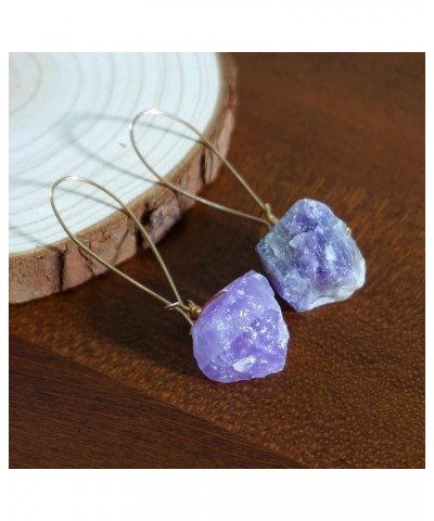 Amethyst Energy Set 1Pcs Natural Amethyst Ring Wire Wrapped Adjustable Ring 1Pcs Natural Amethyst Crystal Necklace with Black...