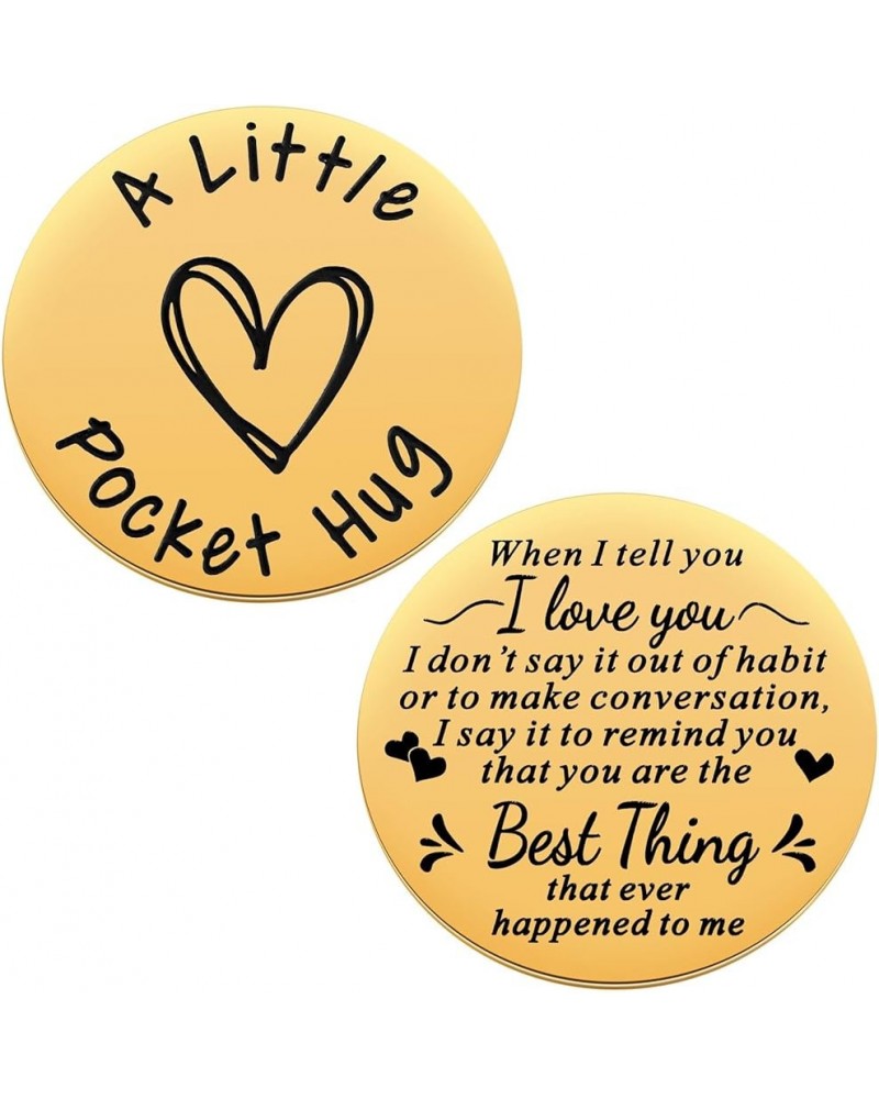 Little Pocket Hug Token Inspirational Gifts for Boys Girls, Cheer Up Long Distance Relationship Keepsake Gifts for Friends Fa...