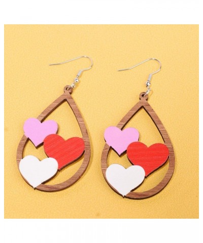 Heart Earrings Dangle Earrings Acrylic Cute Hot Pink Rave Earrings Concert Outfit Heart Shaped Earrings for Swiftie Fans Wome...