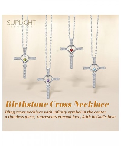 925 Sterling Silver Birthstone Pearl Infinity Cross/Infinity Symbol Pendant Necklace for Women (with Gift Box) infinity cross...