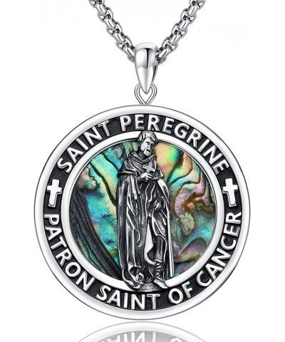 925 Sterling Silver St Michael/St Peregrine/Virgin Mary/St Francis/St Anthony/St Joseph/Baphomet Necklace for Men Women Amule...