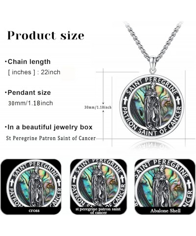 925 Sterling Silver St Michael/St Peregrine/Virgin Mary/St Francis/St Anthony/St Joseph/Baphomet Necklace for Men Women Amule...