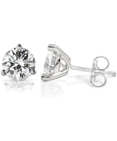 Forever One Classic Round Moissanite Stud Earrings in 14K Gold (DEF/VS) Yellow Gold 6.5mm moissanite $249.48 Earrings