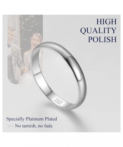 925 Sterling Silver Band Rings for Women Girls Simple Engagement Wedding Band Size 4 to 12 Width 2mm/3mm/5mm, with Gift Box 3...