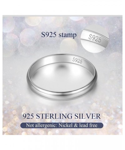 925 Sterling Silver Band Rings for Women Girls Simple Engagement Wedding Band Size 4 to 12 Width 2mm/3mm/5mm, with Gift Box 3...