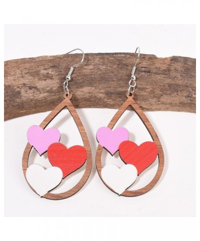 Heart Earrings Dangle Earrings Acrylic Cute Hot Pink Rave Earrings Concert Outfit Heart Shaped Earrings for Swiftie Fans Wome...