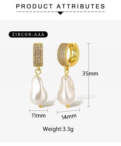 Gold Plated Teardrop Dangle Earrings For Women Trendy, Chunky Gold Huggie Drop Earrings, Hypoallergenic Gold Dressy Earrings ...