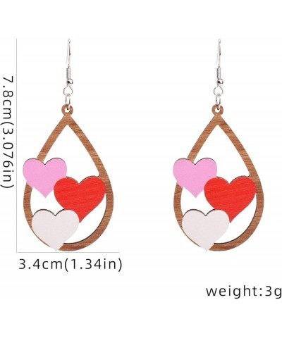 Heart Earrings Dangle Earrings Acrylic Cute Hot Pink Rave Earrings Concert Outfit Heart Shaped Earrings for Swiftie Fans Wome...