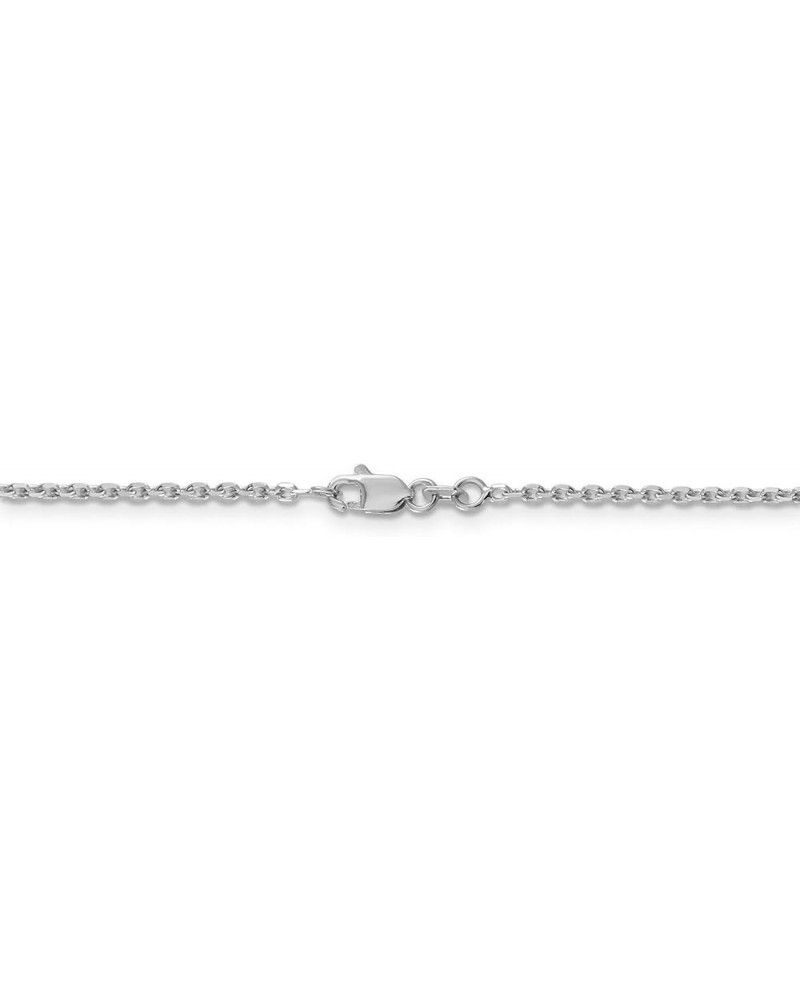 14k White Gold Diamond-Cut Cable Chain Necklace or Anklet 22.0 Inches 1.65 mm $95.55 Necklaces