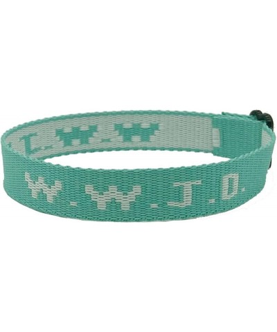 WWJD Bracelets for Women Men Black Ribbon Jacquard Bracelet A2-green $5.60 Bracelets