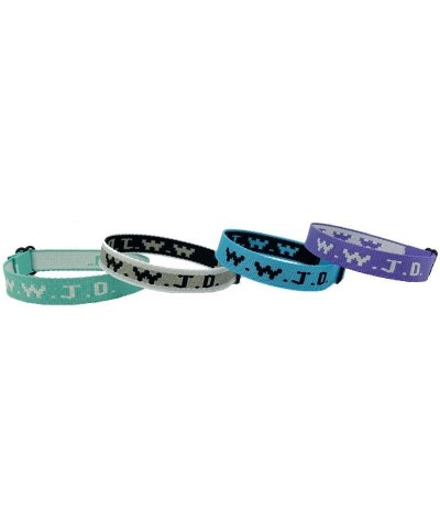 WWJD Bracelets for Women Men Black Ribbon Jacquard Bracelet A2-green $5.60 Bracelets