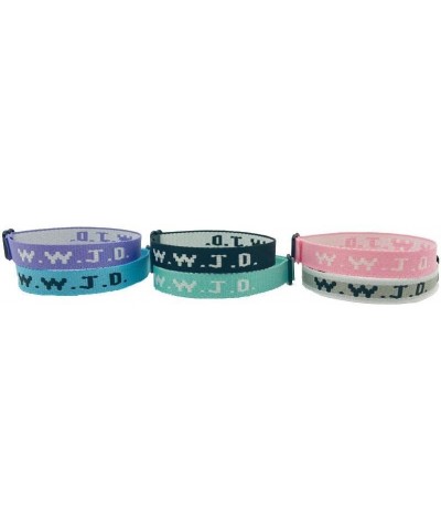 WWJD Bracelets for Women Men Black Ribbon Jacquard Bracelet A2-green $5.60 Bracelets