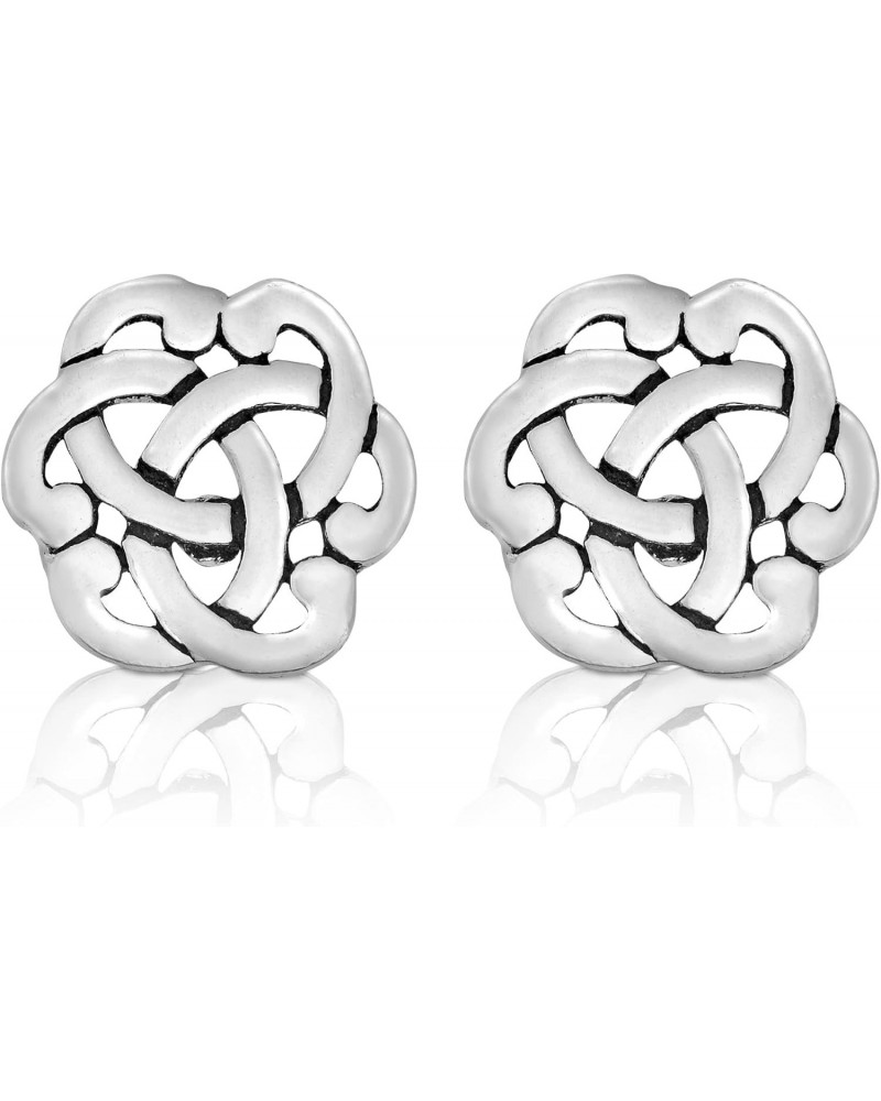 Interlocking Celtic Knot Sterling Silver Stud Earrings for Women, 10mm $10.07 Earrings