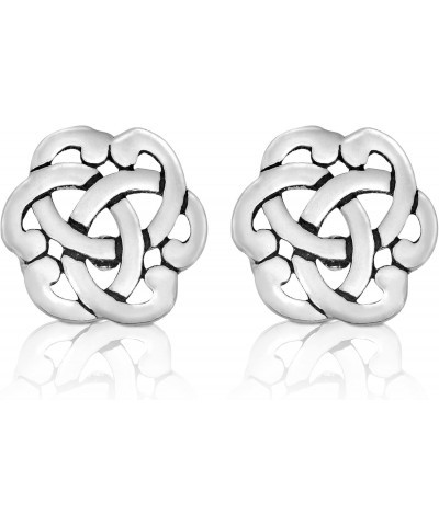 Interlocking Celtic Knot Sterling Silver Stud Earrings for Women, 10mm $10.07 Earrings