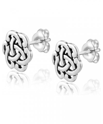 Interlocking Celtic Knot Sterling Silver Stud Earrings for Women, 10mm $10.07 Earrings