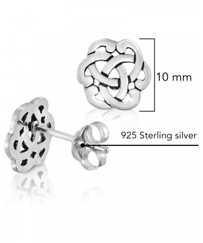 Interlocking Celtic Knot Sterling Silver Stud Earrings for Women, 10mm $10.07 Earrings