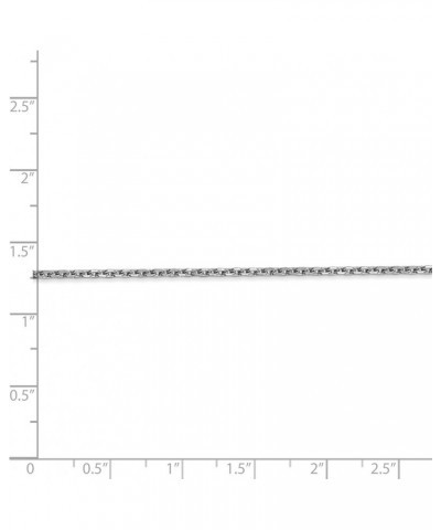 14k White Gold Diamond-Cut Cable Chain Necklace or Anklet 22.0 Inches 1.65 mm $95.55 Necklaces