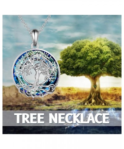 Tree of Life Necklace for Mother's Day Gifts 925 Sterling Silver Crystal Tree of Life Pendant Necklace Tree of Life Jewelry f...