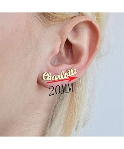 Pretty Personalized Name Earrings, Gold Plated Customized Stud Earrings for Womens Girls Fiona $10.84 Earrings