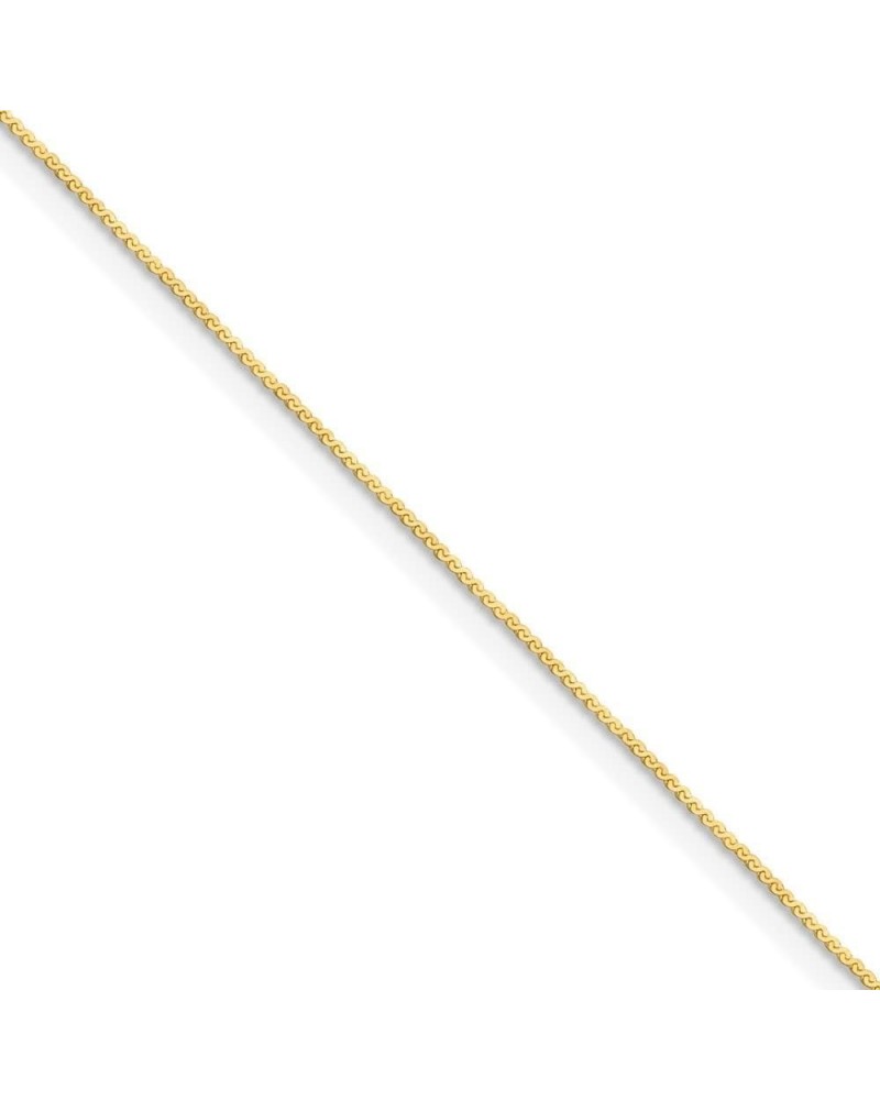 14K Yellow Gold 0.8 mm Serpentina Chain Necklace for Women 16" to 24 20.0 Inches $75.25 Necklaces