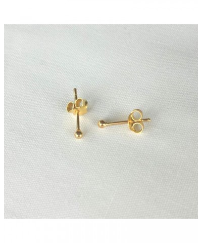 14K Gold Plating Tiny 2MM Dot Stud Earrings Mini 20G Cartilage Piercing Ear Studs Micro Ball Post Earrings for Women&Men… Gol...