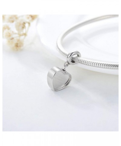 Personalized Heart Photo Cremation Urn Charm for Ashes 925 Sterling Silver Custom 2 Picture Image Bead Fit Snake Bracelet Kee...