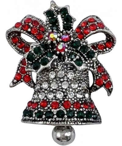 Christmas Brooch Pins, Rhinestone Crystal Enamel Christmas Jewelry Gift for Women Girls Christmas Bells $7.69 Brooches & Pins