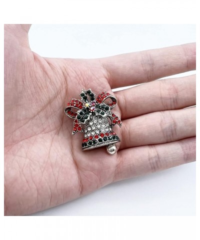 Christmas Brooch Pins, Rhinestone Crystal Enamel Christmas Jewelry Gift for Women Girls Christmas Bells $7.69 Brooches & Pins