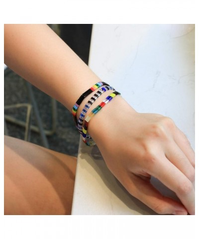 Women Tila Multi Color Stretch Bracelets Tile Enameled Alloy Friendship Bracelets Handmade Cuffs Jewelry Gift Styles-005C $10...