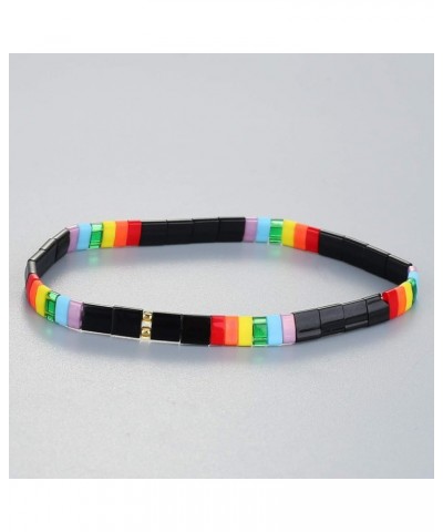 Women Tila Multi Color Stretch Bracelets Tile Enameled Alloy Friendship Bracelets Handmade Cuffs Jewelry Gift Styles-005C $10...