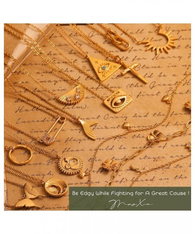 Gold Necklace for Women Pendant 18K Gold Filled Dainty Chain Simple Jewelry Cross Beaded $11.20 Necklaces