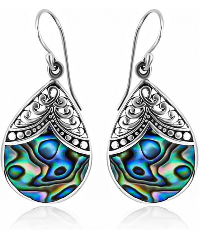 Shop LC Stylish Dangle Drop Earrings 925 Sterling Silver Abalone Shell Fashion Beach Jewelry Unique Gifts for Women Costume J...