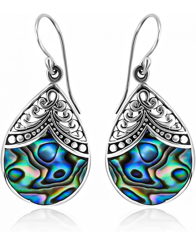 Shop LC Stylish Dangle Drop Earrings 925 Sterling Silver Abalone Shell Fashion Beach Jewelry Unique Gifts for Women Costume J...