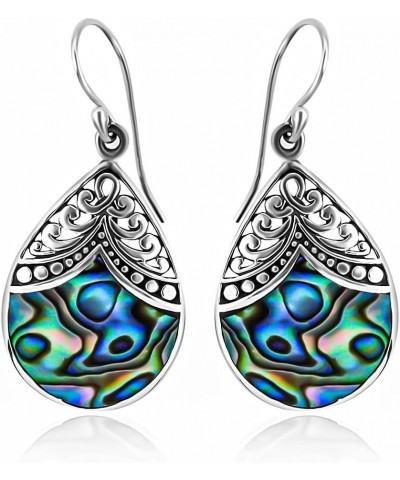 Shop LC Stylish Dangle Drop Earrings 925 Sterling Silver Abalone Shell Fashion Beach Jewelry Unique Gifts for Women Costume J...