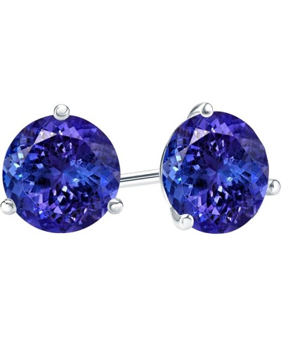 1/2-10 Carat Total Weight Tanzanite Stud Earrings 3 Prong Push Back Platinum 0.5 carats $134.20 Earrings