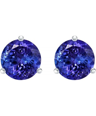 1/2-10 Carat Total Weight Tanzanite Stud Earrings 3 Prong Push Back Platinum 0.5 carats $134.20 Earrings