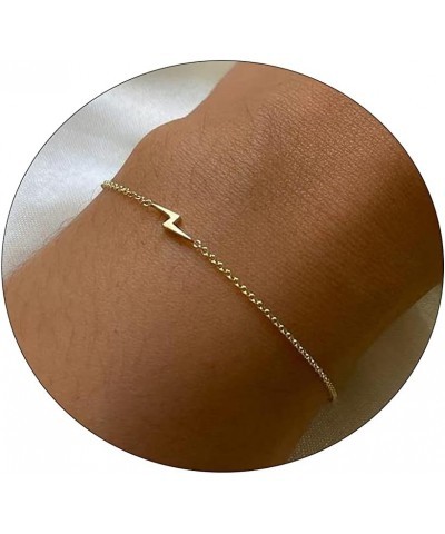 Dainty Bracelet for Women 14K Gold Plated Cross Pearl CZ Leaf Bracelets Set Gold Layering Bracelets Everyday Jewelry Lightnin...