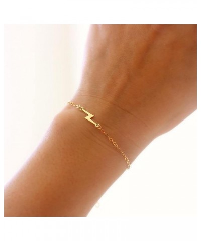 Dainty Bracelet for Women 14K Gold Plated Cross Pearl CZ Leaf Bracelets Set Gold Layering Bracelets Everyday Jewelry Lightnin...