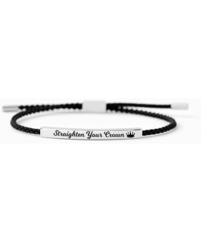 Remember Who The F You Are Motivational Tube Bracelet For Women, Adjustable Hand Bradied Wrap Stainless Steel To My Daughter/...