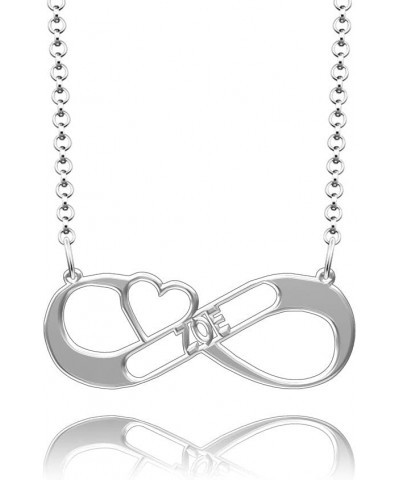 Forever Infinity necklace with names Silver Custom Necklace for Women Men Girls Boys ZOE $11.75 Necklaces