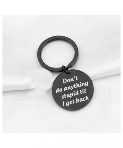 Funny Cap America Bu -cky Friendship Keychain Don‘t do Anything Stupid til I get Back Inspire Gift for BFF Captain America Bl...